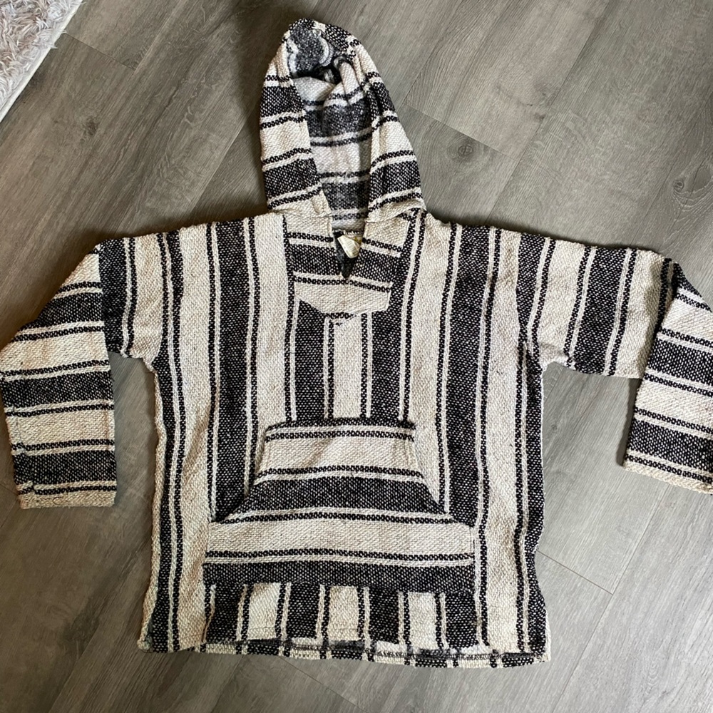 Baja Black and White Beach Sweatshirt Hoodie
